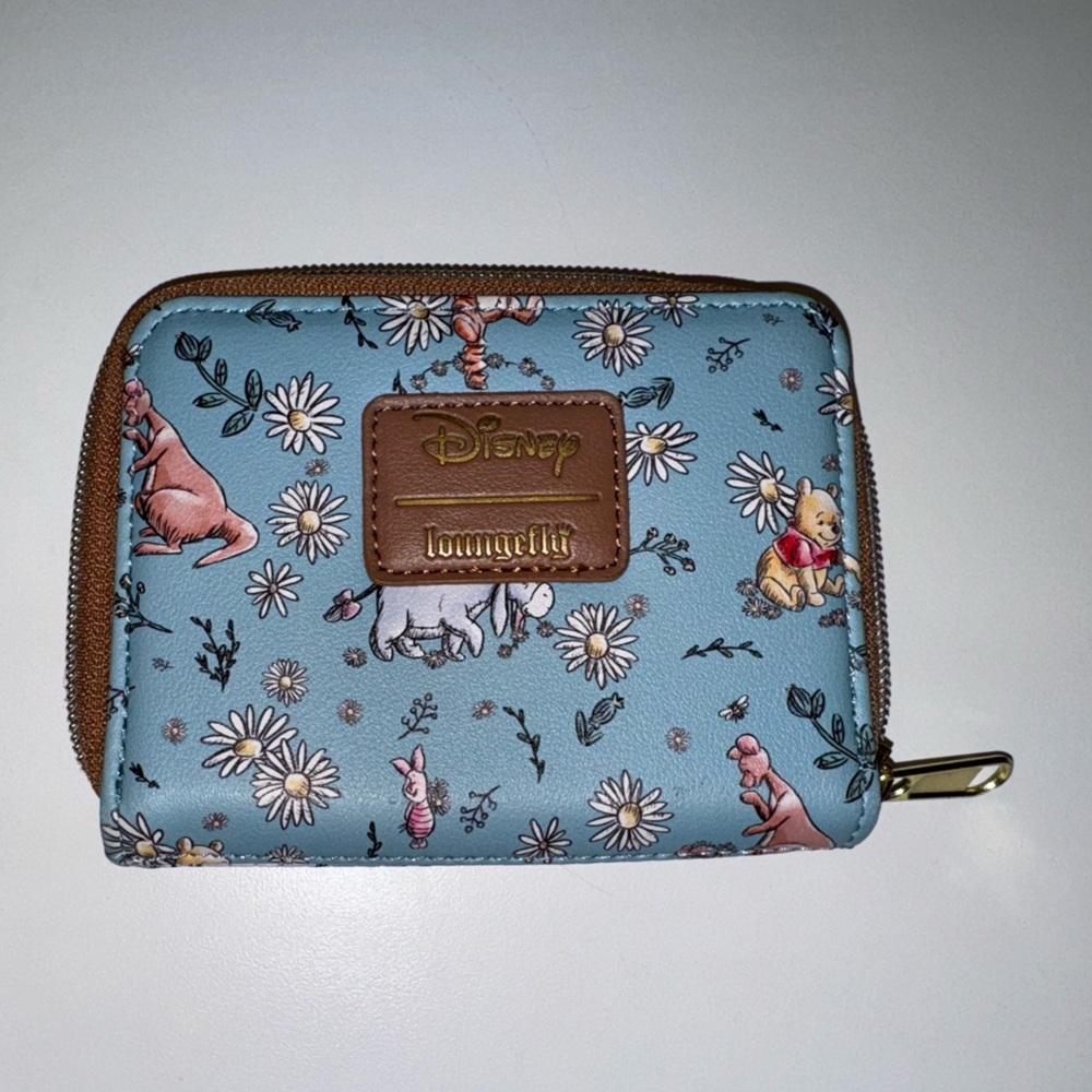Loungefly Blue Winnie the Pooh Floral Zip Wallet